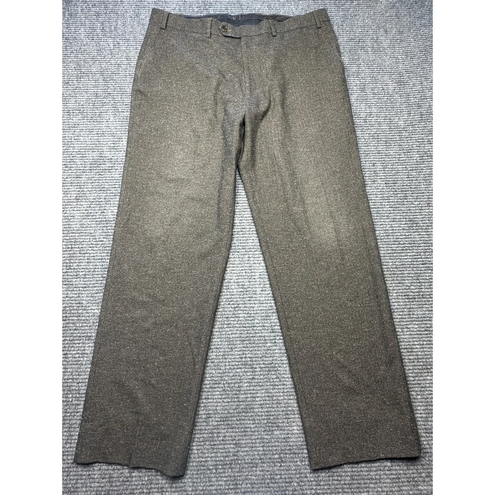 Michael Kors Suit Men 38W 44R Brown Elbow Patches Herringbone